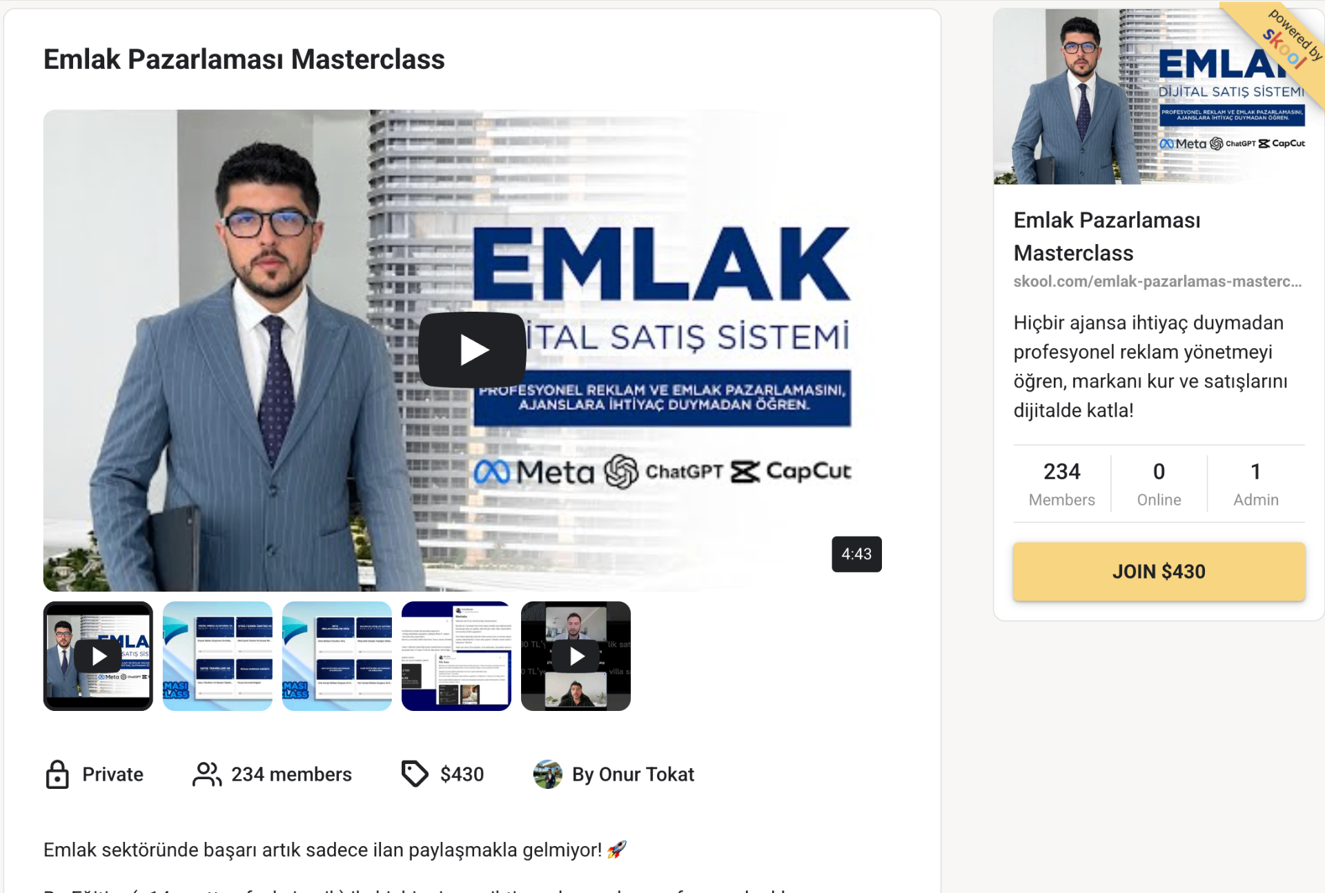 Emlak Pazarlaması Masterclass Topluluğu